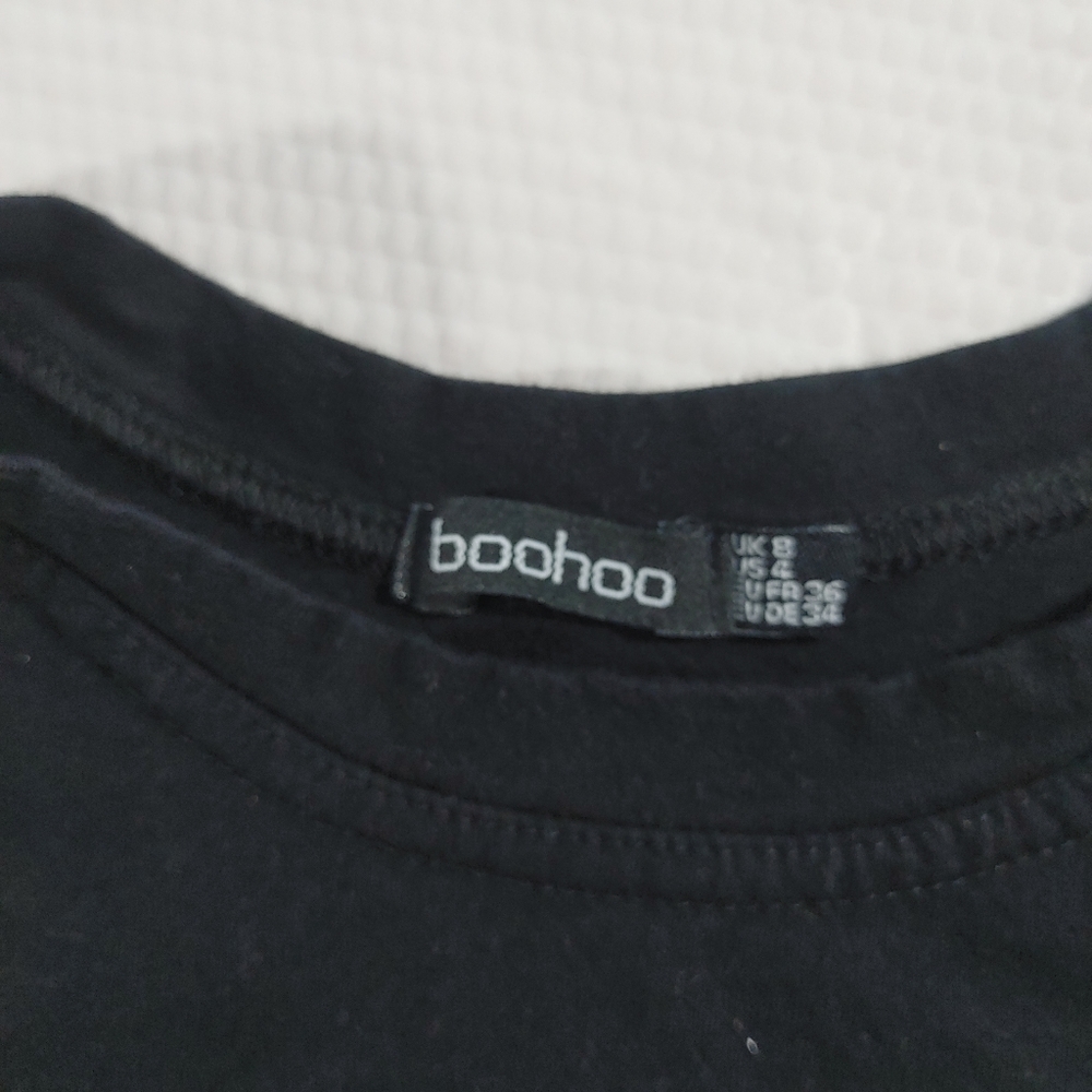 Boohoo Cheetah Lip Femme La Mode Black Short Sleeve T-shirt - 4 - Picture 5 of 8